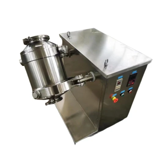 3D Industrial Cosmetic Plastic Dry Small Food Grade Tea Powder Color Mixer Machine for Pills Price
