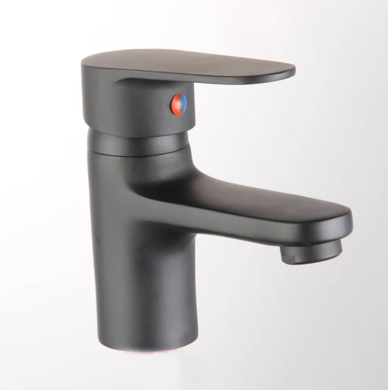 High Quality Black Finished Single Lever Wash Basin Mixer (VT14103B)