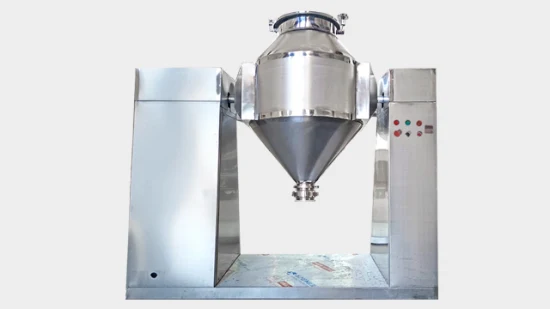 360-Degree Rotary Dry Powder Mixer Double-Cone Moving Powder Mixer Drum-Type Chemical Ceramic Mixer